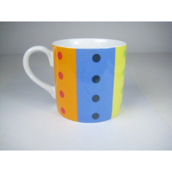 Swid Powell Gene Meyer Stripes Porcelain Ceramic Coffee Mug Thailand - Picture 3 of 12